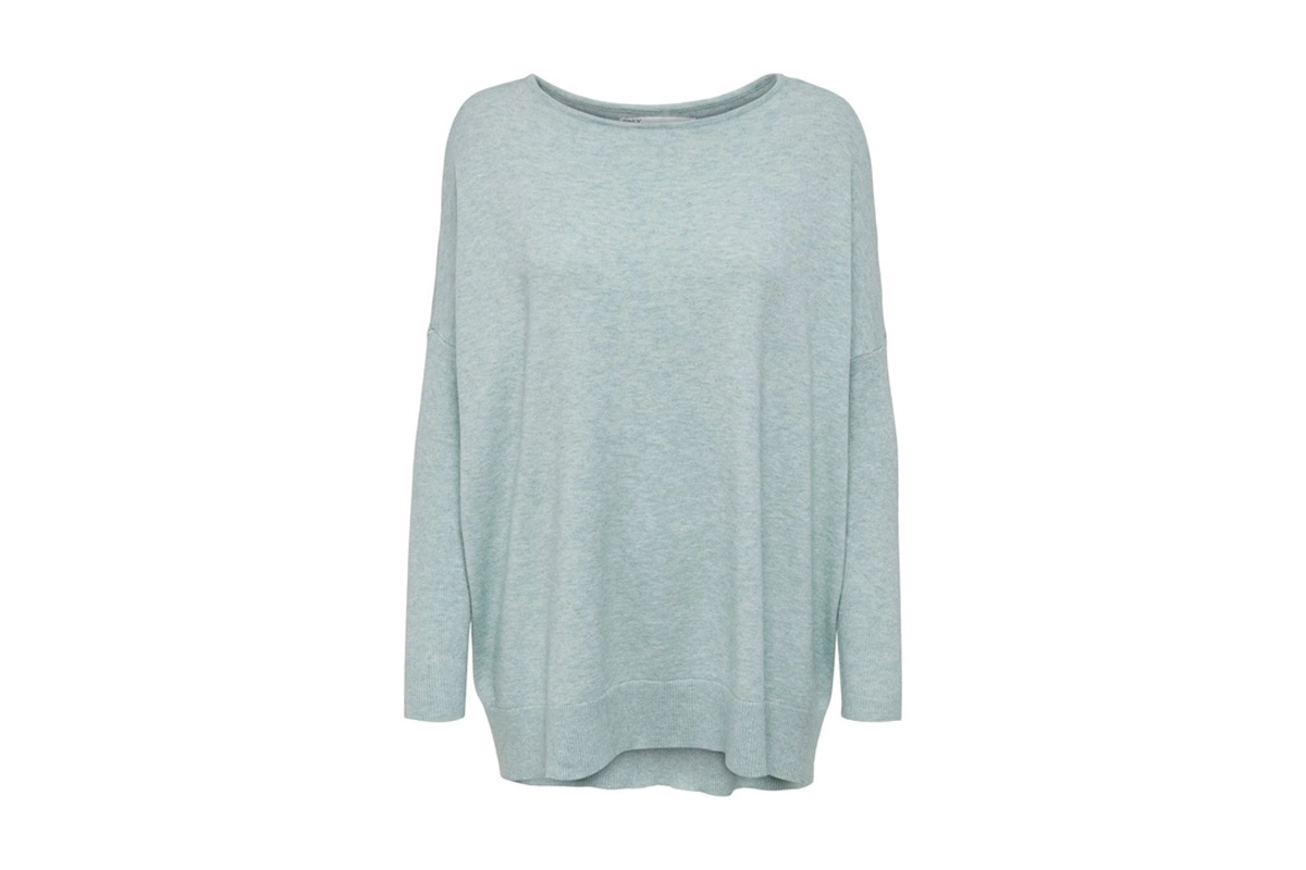 Only Onlibi L-S Loose Pullover Cc Knt Μπλούζα Πλεκτή - Πουλόβερ (15259108 BLUE SERF) Μπλέ